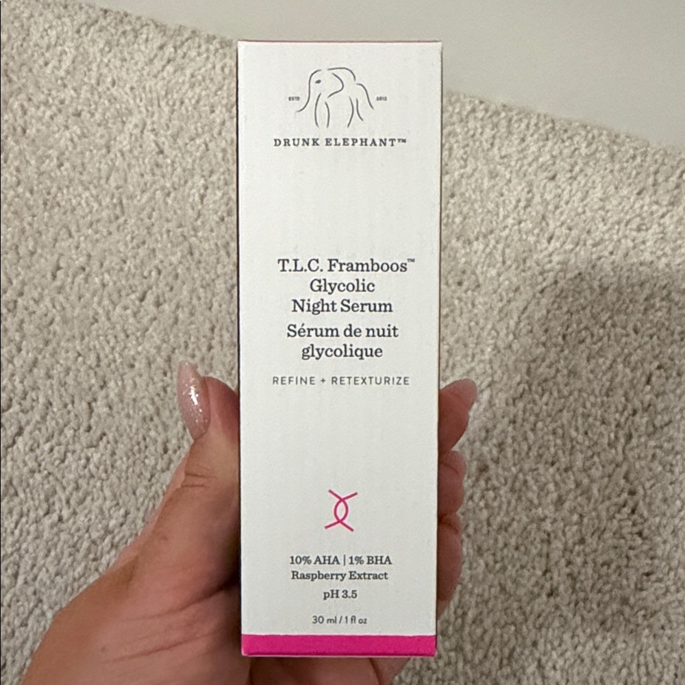 Drunk Elephant TLC Framboos Glycolic Night Serum *Sealed*